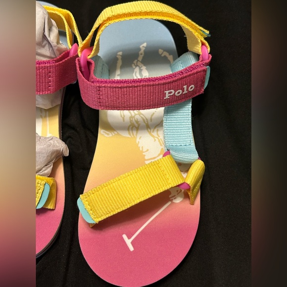 Polo Ralph Lauren Colourblock sandals! Super Cute - Picture 4 of 9